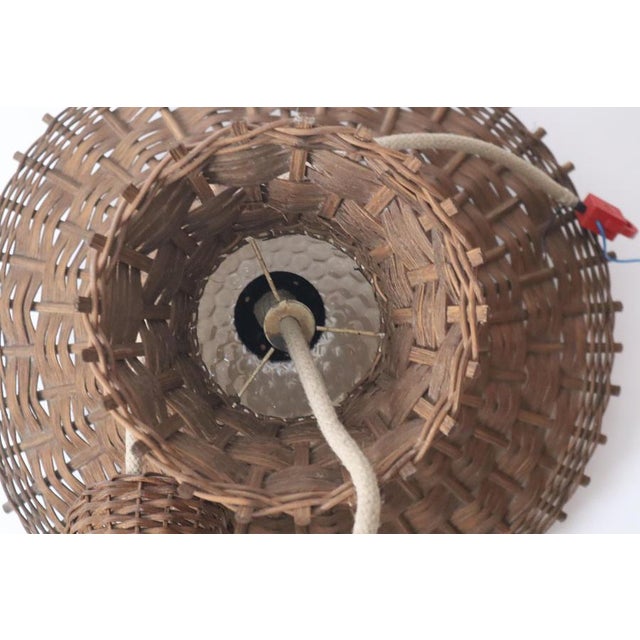 Modern Mid-Century Tulip Lamp in Woven Wood and Willow from Peill & Putzler, 1960s For Sale - Image 17 of 18
