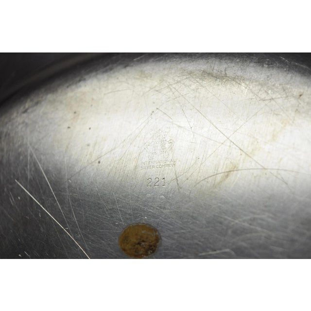 Vintage International Silver Co 221 Modern Silver Plated 12" Platter Dish - Pair For Sale - Image 11 of 12