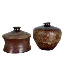 Studio Pottery Vase from Elmar & Elke Kubicek, Germany, 1970s, Set of 2