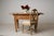 Antique rustic Swedish worktable in raw pine. Made by hand in northern Sweden around 1810. The table has a never-painted...
