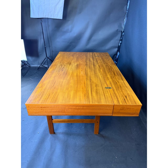 1970s Danish Modern Peter Løvig Nielsen Flip-Top Teak Desk For Sale - Image 5 of 12