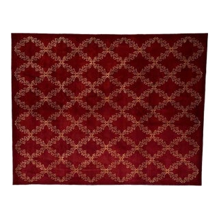 Silk and Wool Nepalese Rug , 8' X 10' For Sale