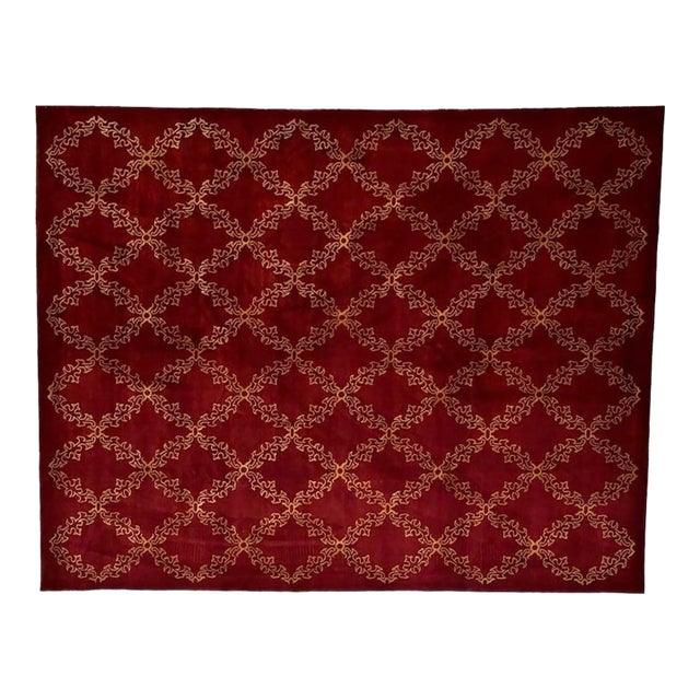 Silk and Wool Nepalese Rug , 8' X 10' For Sale