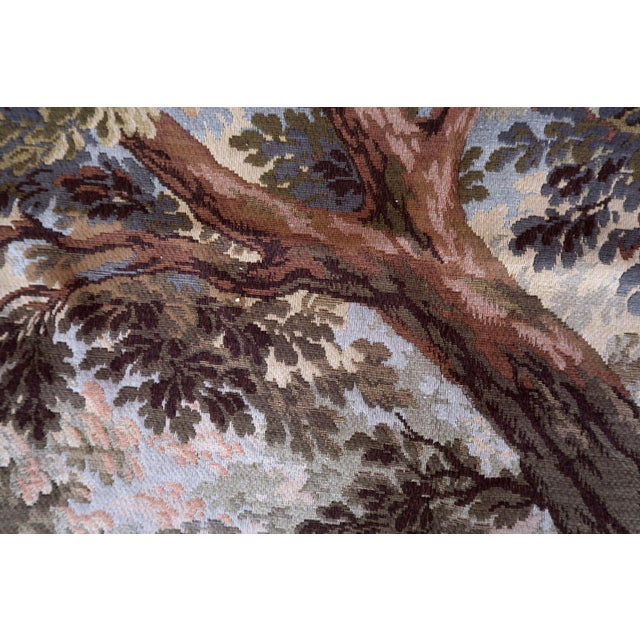 1950s, Mid-Century German Tapestry Wall Hanging 6.11' X 5.1' For Sale - Image 11 of 17
