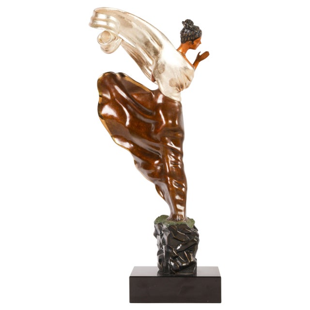 Bronze sculpture. Incised Erte signature with stamped numbered edition, foundry and date. Edition 238/375. Size: 23.5 x 10...