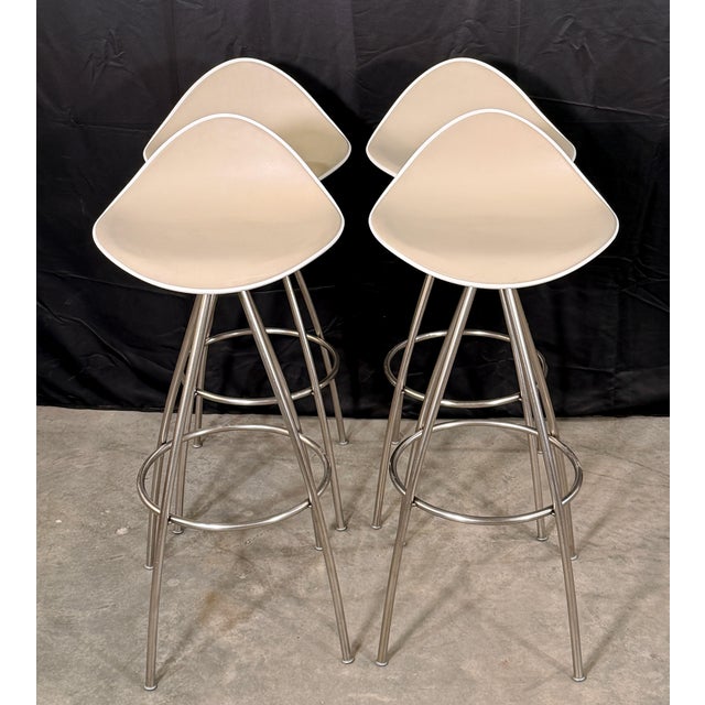 Mid-Century Modern Postmodern Stua Onda Barstools by Jesús Gasca Design Within Reach - Set of 4 For Sale - Image 3 of 10