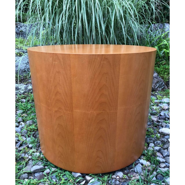 Mid-Century Modern Drum Cylinder Side Table Paul Mayen Style For Sale - Image 3 of 8