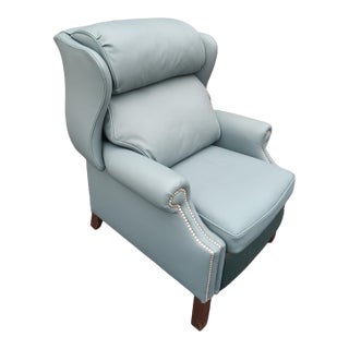 Hancock and Moore Chippendale Leather Recliner For Sale