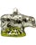 Contemporary Sheep Farm Animal Glass Christmas Holiday Ornament For Sale - Image 3 of 11