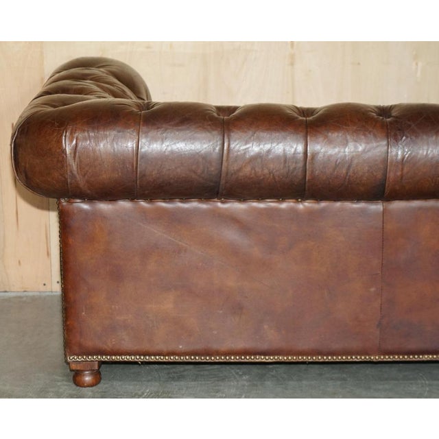 Vintage Heritage Chesterfield Sofa in Brown Leather from Halo For Sale - Image 16 of 18