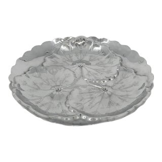 American Art Deco Chrome Dish by Bruce Hunt For Sale