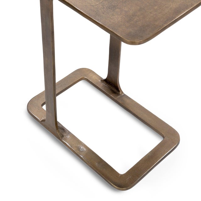Modern Brass Portal End Table For Sale - Image 4 of 7