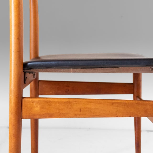 Vintage Italian Wood Dining Chairs by Passoni Udine, 1960s, Set of 4 For Sale - Image 10 of 14