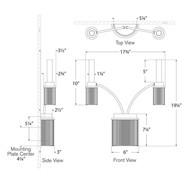 2020s Fisher Weisman for Visual Comfort Signature Sutton Double Sconce in Bronze For Sale - Image 5 of 7