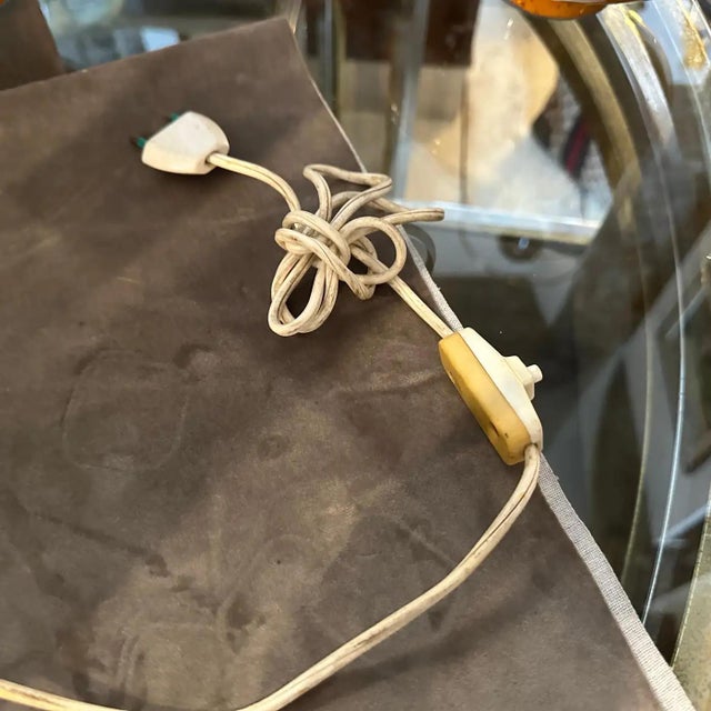 1970s Mid-Century Modern Copper and Steel Italian Table Lamp For Sale - Image 6 of 11