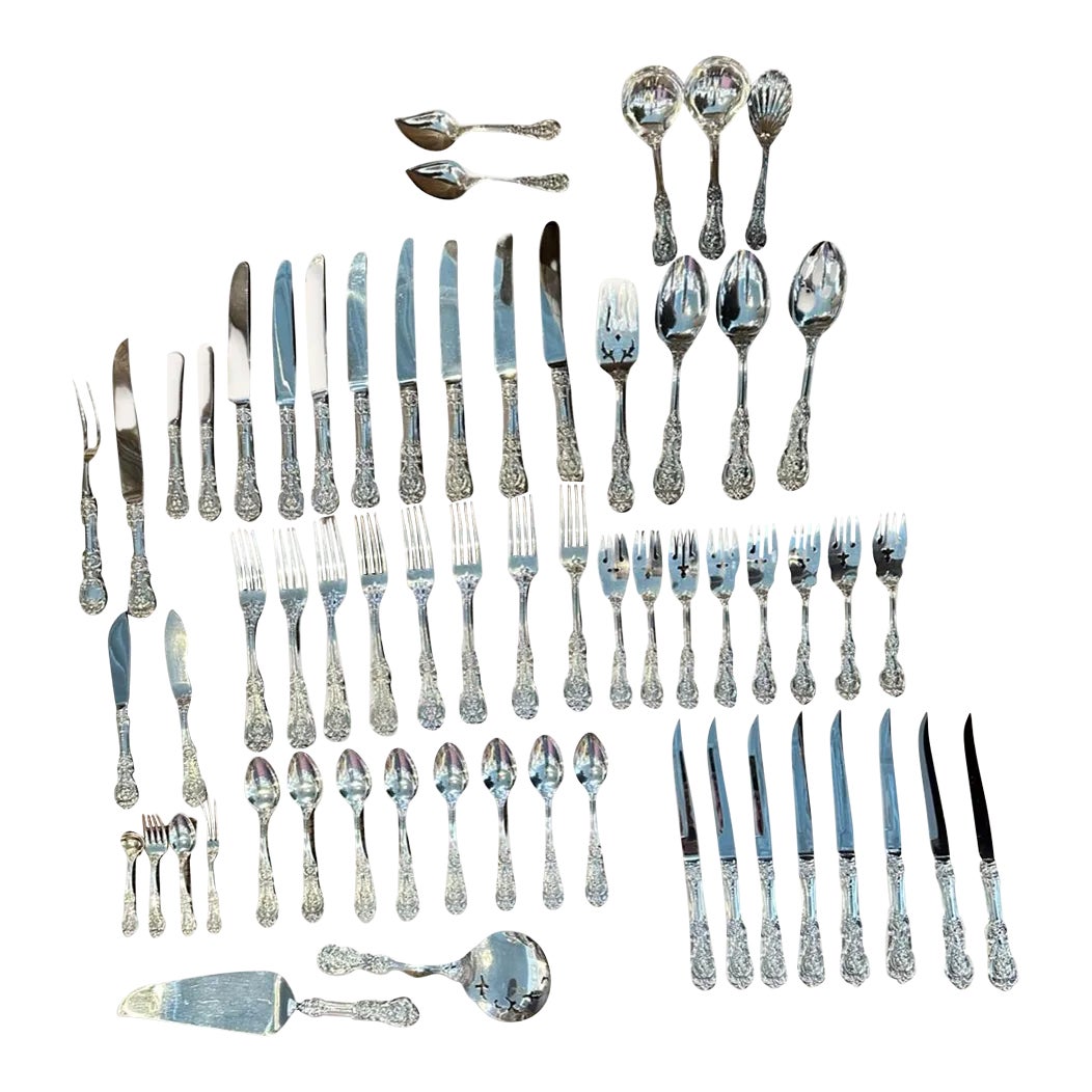Antique Reed and Barton Francis 1 Sterling Silver Service 61 Pieces