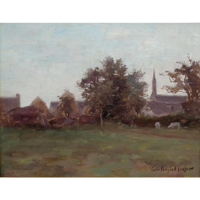 American Colin Campbell Cooper -19th Century Country Town Landscape-Oil Painting For Sale - Image 3 of 9