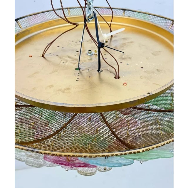 Mid-Century Modern Murano Glass Flower Basket Ceiling Light from Barovier & Toso, 1950 For Sale - Image 9 of 10
