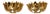 Italian Gilt Metal Lotus Flower Wall Sconces, 1980s For Sale