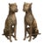 Egyptian Revival Bronze Pair Of Seated Cat Garden Sculptures For Sale