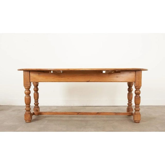 English Pine Drop Leaf Oval Dining Table C. 1920 For Sale In Baton Rouge - Image 6 of 11