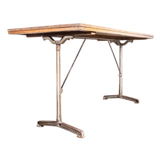 Small French Cast Base Dining Table, 1950s For Sale