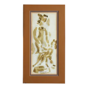 Mother and Child Playing, Chaim Gross Watercolor Painting