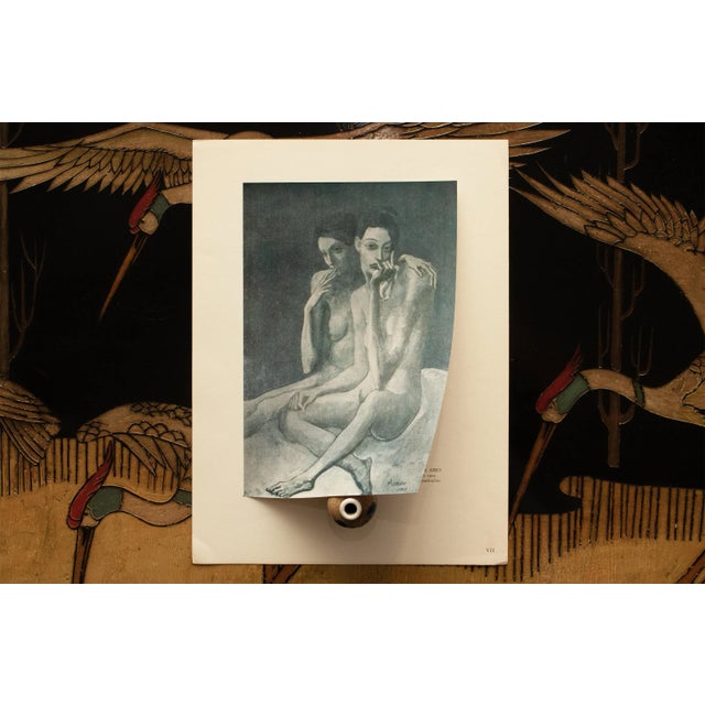 Paper 1948 Pablo Picasso Original "Two Friends" Period Lithograph With C. O. A. For Sale - Image 7 of 10