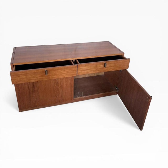 Wood Vintage Danish Teak Low Sideboard, 1960s For Sale - Image 7 of 8
