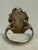 Tribal Navajo Turquoise Sterling Silver Rj Robert Johnson Ring Native American Signed Size 6.75 For Sale - Image 3 of 5