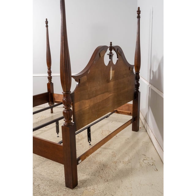 Thomasville King Size Cherry 4 Post Poster Bed For Sale - Image 13 of 14