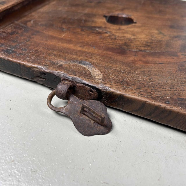 Brown Antique Wooden Zenibako Temple Offering Box, 1890s For Sale - Image 8 of 18