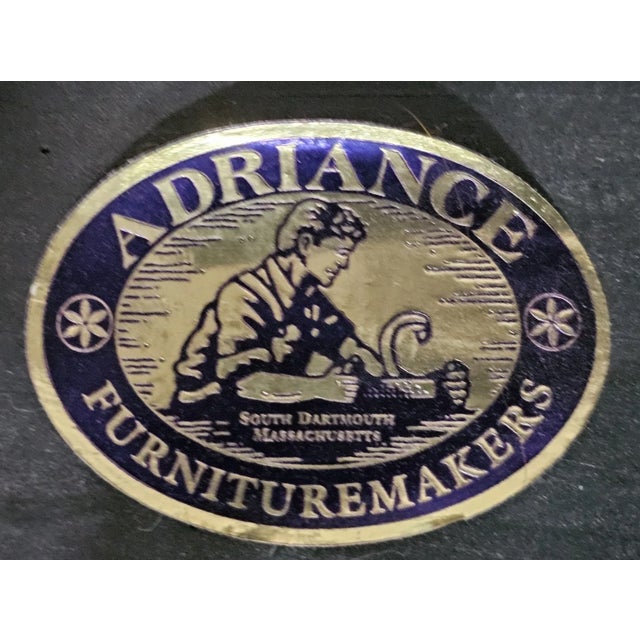 Late 20th Century Dark Green Windsor Tavern Stool Bench Made by Adriance Heritage Dartmouth, Mass For Sale - Image 10 of 10