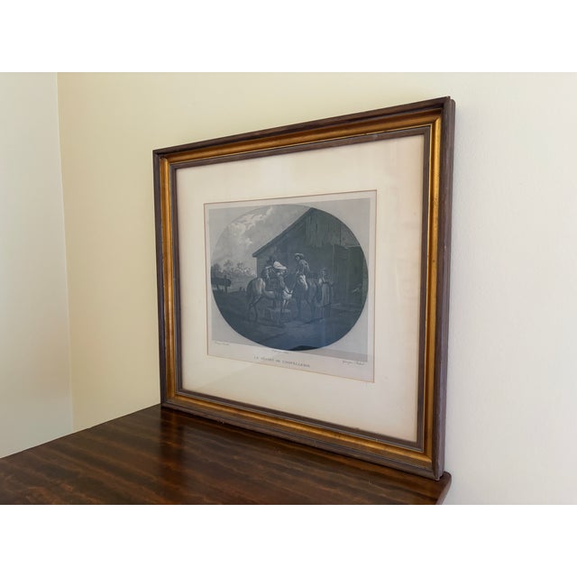 Early 20th C. French “Le Départ De L’Hôtellerie” Equestrian Print in Giltwood Frame For Sale - Image 4 of 13