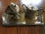 2 brass, silver-plated sugar bowls and a tray from 1969. Dimensions of the sugar bowl 1): height 9.5 / width 16 / depth 10...