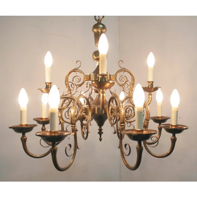 12 Light Chandelier, 1960s For Sale - Image 4 of 12