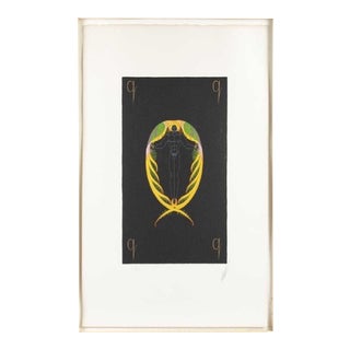 Erté Letter Q From the Alphabet Suite Lithograph Signed & Framed For Sale