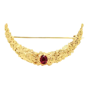 Antique 'Gold Rush' Montana Gold Watch Holder Pin or Brooch