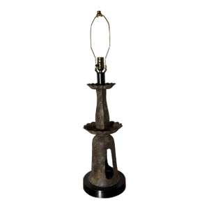 Vintage Asian Style Pagoda Iron Lamp