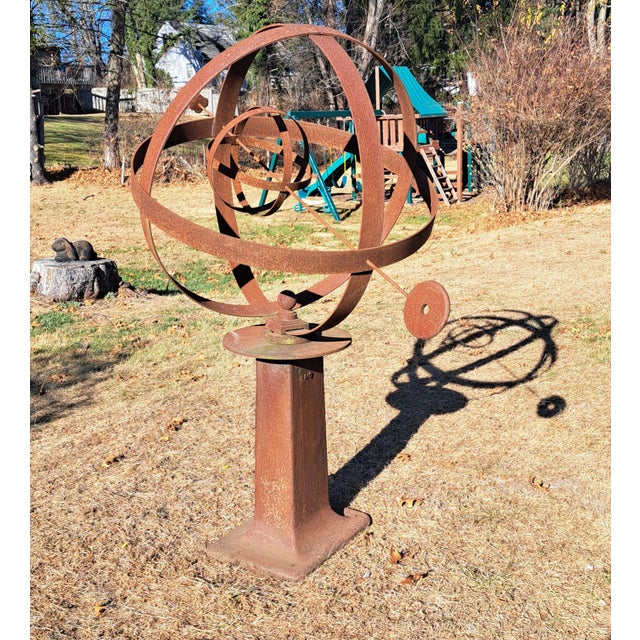 Large Iron Garden Armillary For Sale - Image 4 of 8