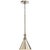 Boston Pendant in Polished Nickel with Mini Slant Shade Designer: Chapman & Myers Min. Custom Height: 14" O/A Height: 47"...