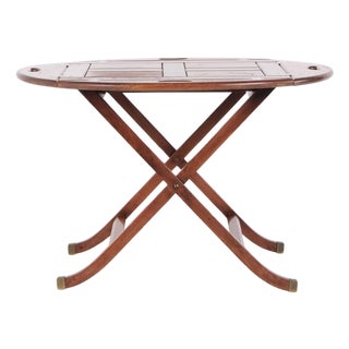 Butler Table in Mahogany with Brass Fittings, 1940s For Sale