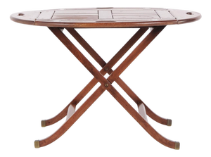 Butler Table in Mahogany with Brass Fittings, 1940s