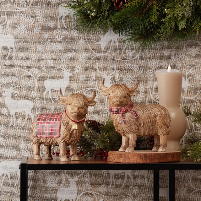 It's time to add a bit of country charm to your holiday decor! Our set of two Highland Cow Figurines is the perfect...