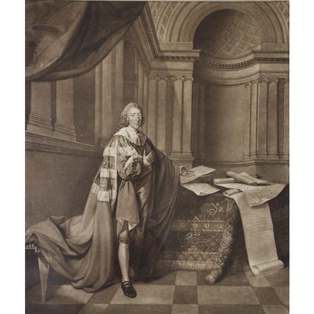 Of William Pitt, Earl of Chatham: Rare Framed Mezzotint After Brompton, 1779 For Sale - Image 4 of 11