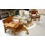 Vintage 1980s, this wedge-shaped tessellated Mactan stone coffee table exudes sculptural grandeur with textured...