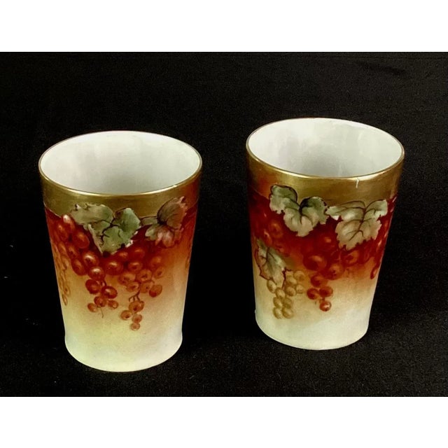 Late 19th Century T&V 19th Century Limoges France Porcelain Wine Cups- Set of 2 For Sale - Image 5 of 5
