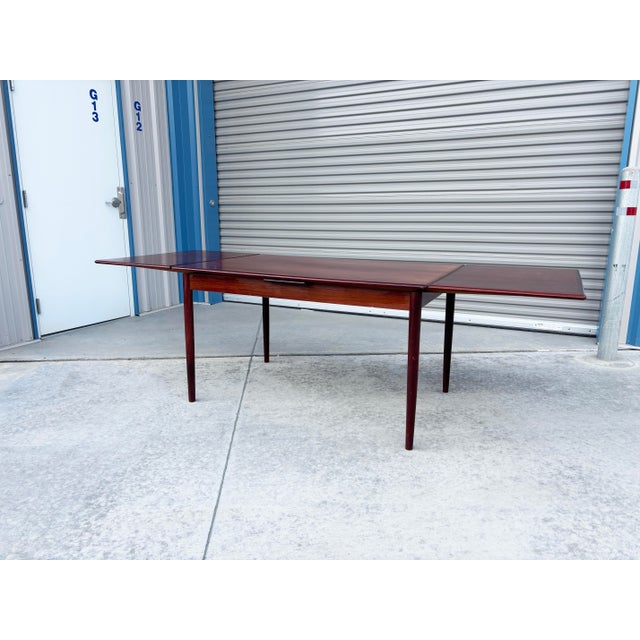1960s Danish Modern Teak Extendable Dining Table by Am Mobler For Sale In Los Angeles - Image 6 of 12