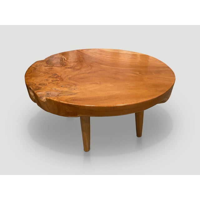 Andrianna Shamaris Mid Century Style Round Coffee Table For Sale - Image 13 of 18