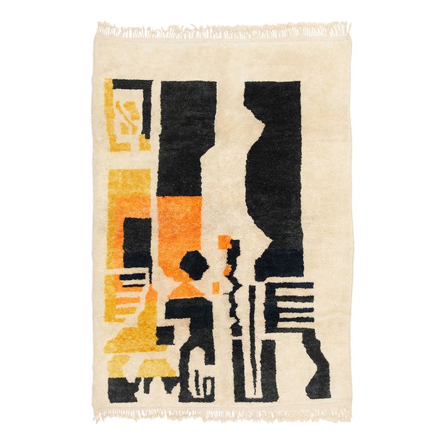 Hand-Knotted Wool Rug by Azele Studio For Sale